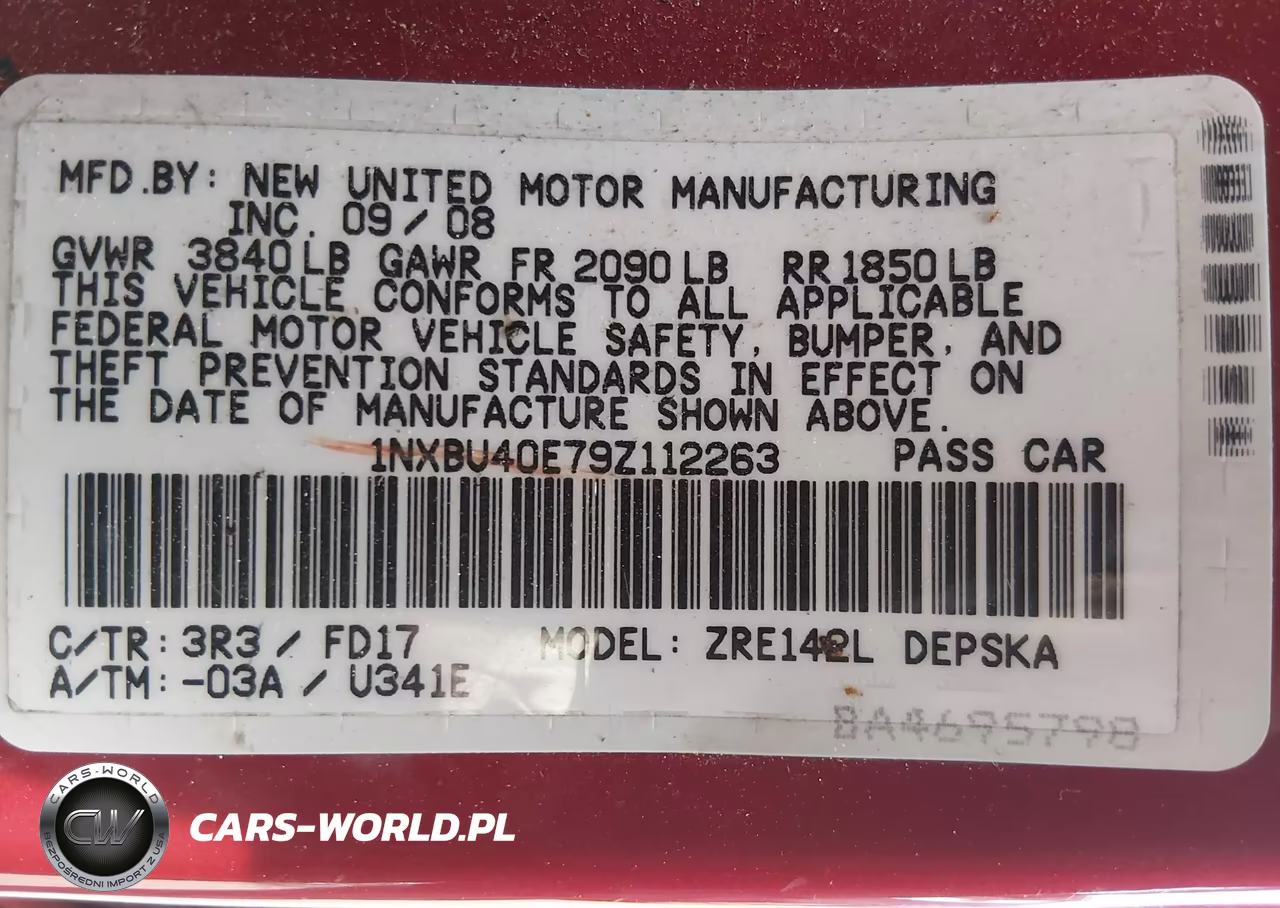 2009 Toyota Corolla S VIN:1NXBU40E79Z112263 - 9