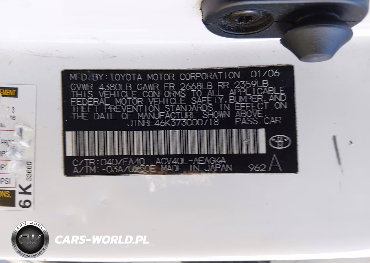 2007 Toyota Camry Xle VIN:JTNBE46K373000718 - 9