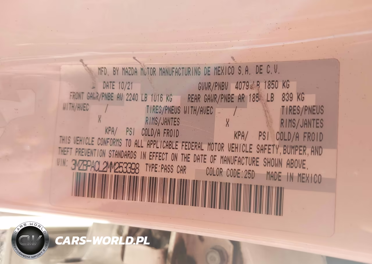 2021 Mazda Mazda3 Preferred VIN:3MZBPACL2MM253398 - 9