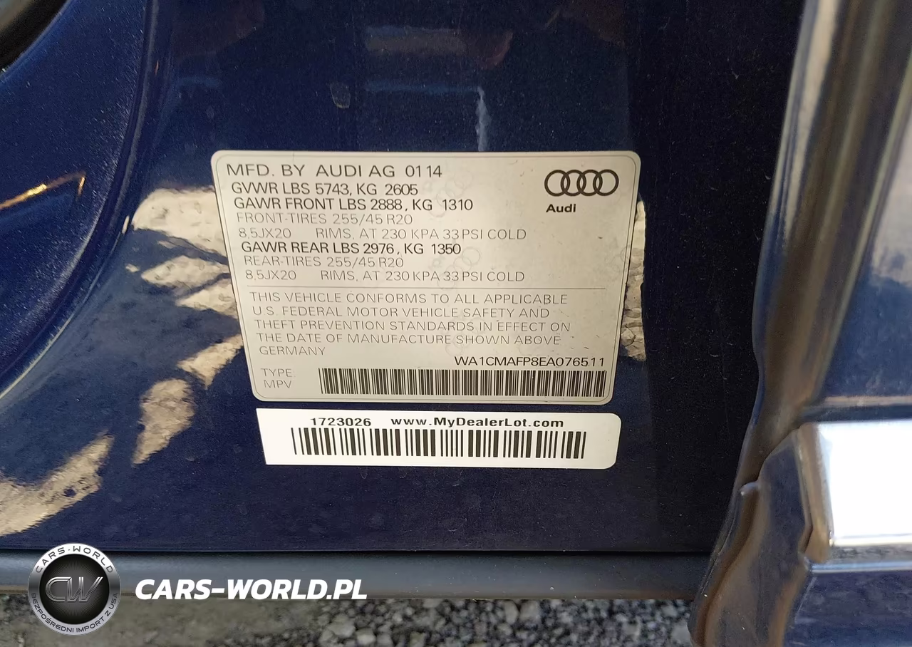 2014 Audi Q5 3.0 Tdi Premium Plus VIN:WA1CMAFP8EA076511 - 9