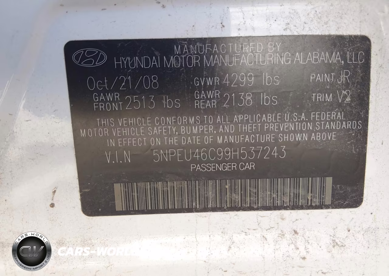 2009 Hyundai Sonata Limited VIN:5NPEU46C99H537243 - 9