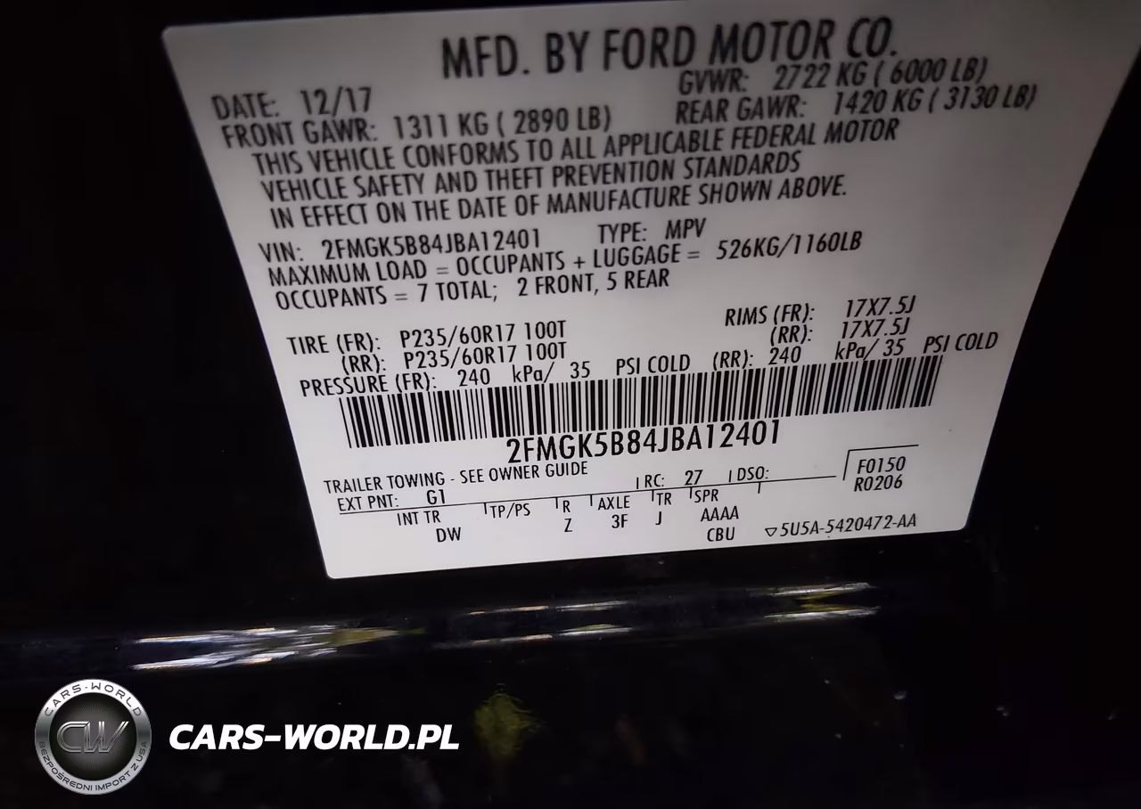 2018 Ford Flex Se VIN:2FMGK5B84JBA12401 - 9