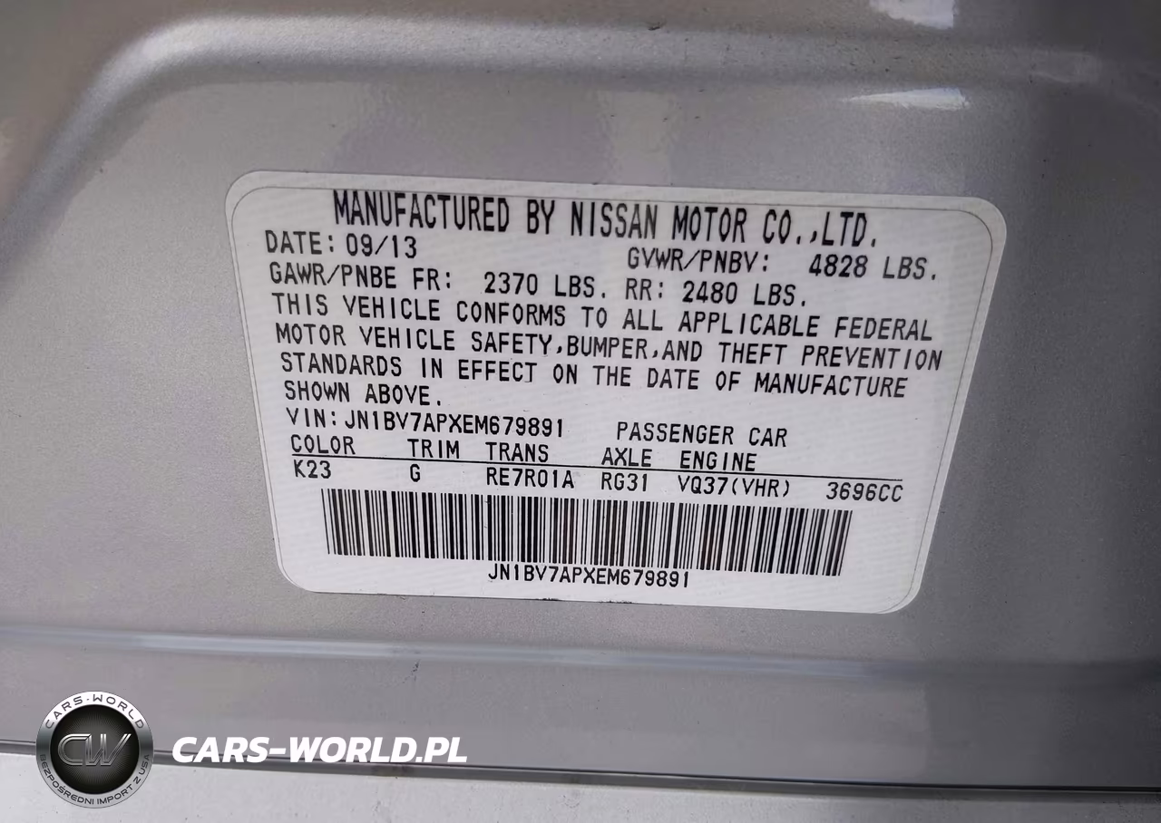 2014 Infiniti Q50 Sport VIN:JN1BV7APXEM679891 - 9
