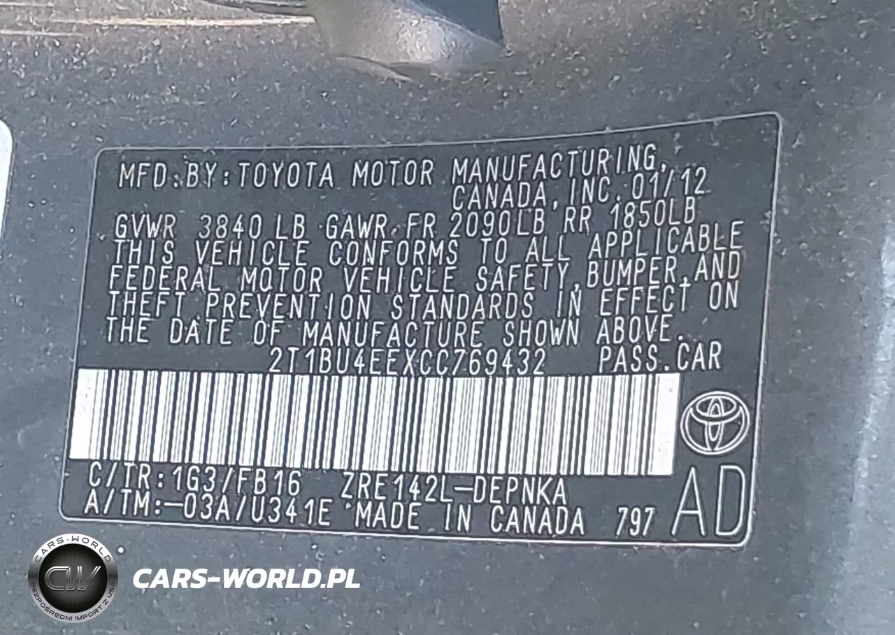 2012 Toyota Corolla Le VIN:2T1BU4EEXCC769432 - 9