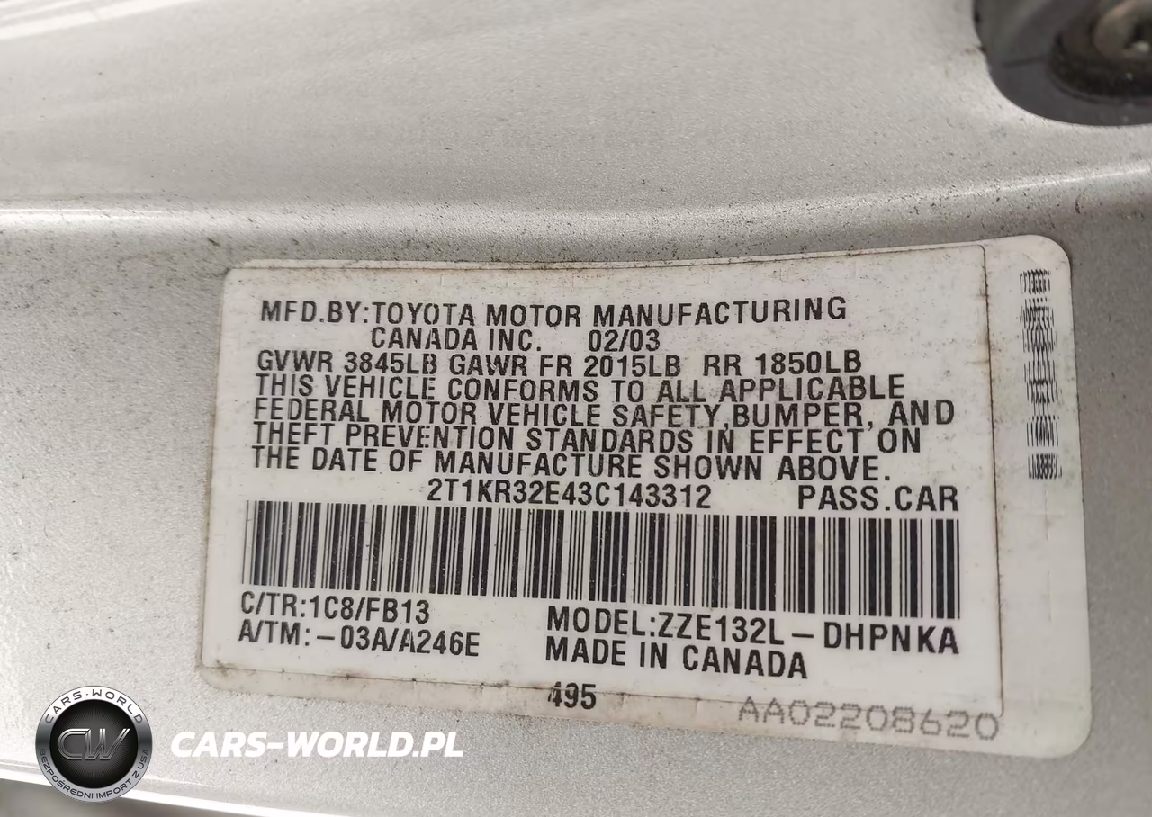 2003 Toyota Matrix Xr VIN:2T1KR32E43C143312 - 9