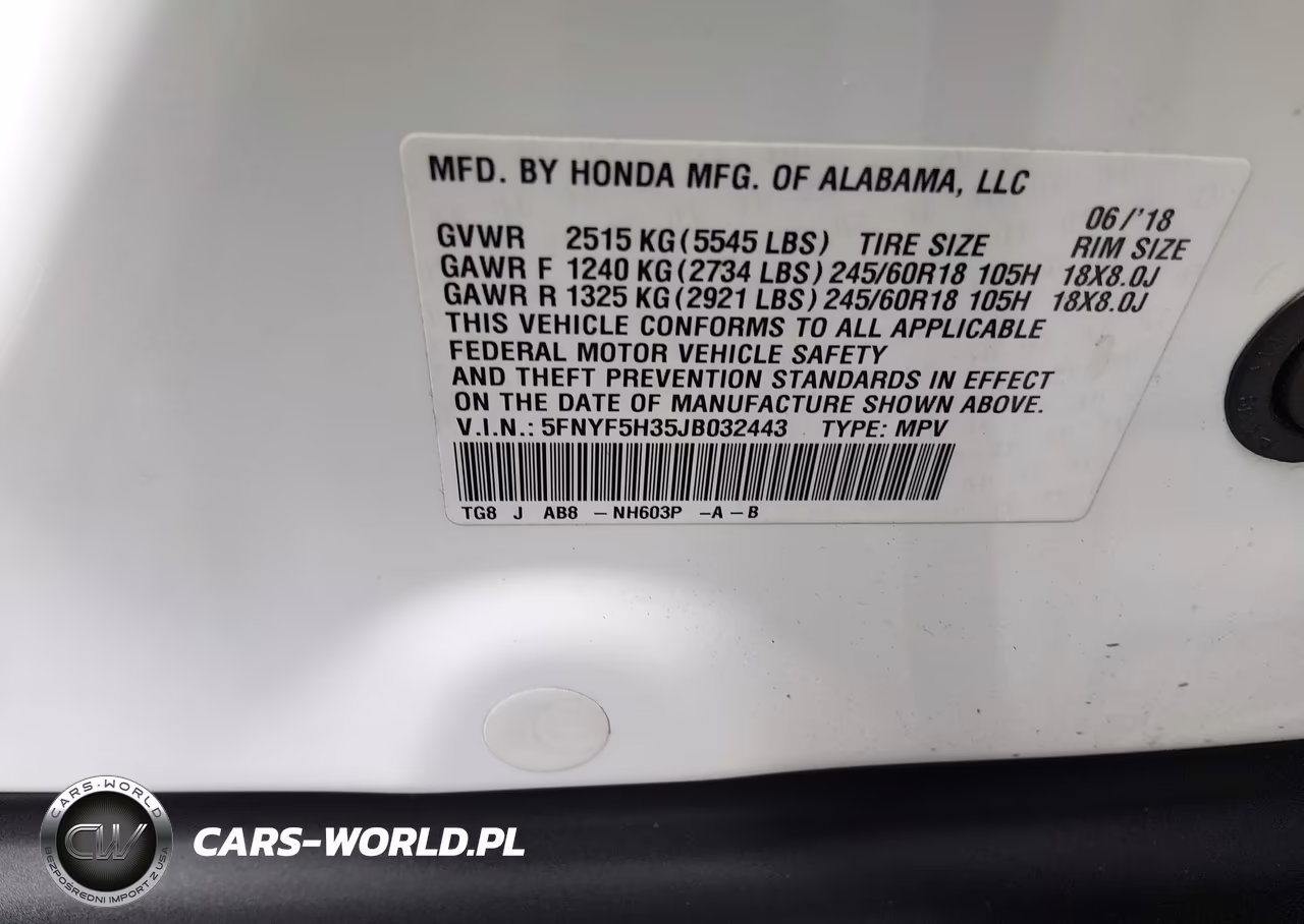 2018 Honda Pilot Ex VIN:5FNYF5H35JB032443 - 9
