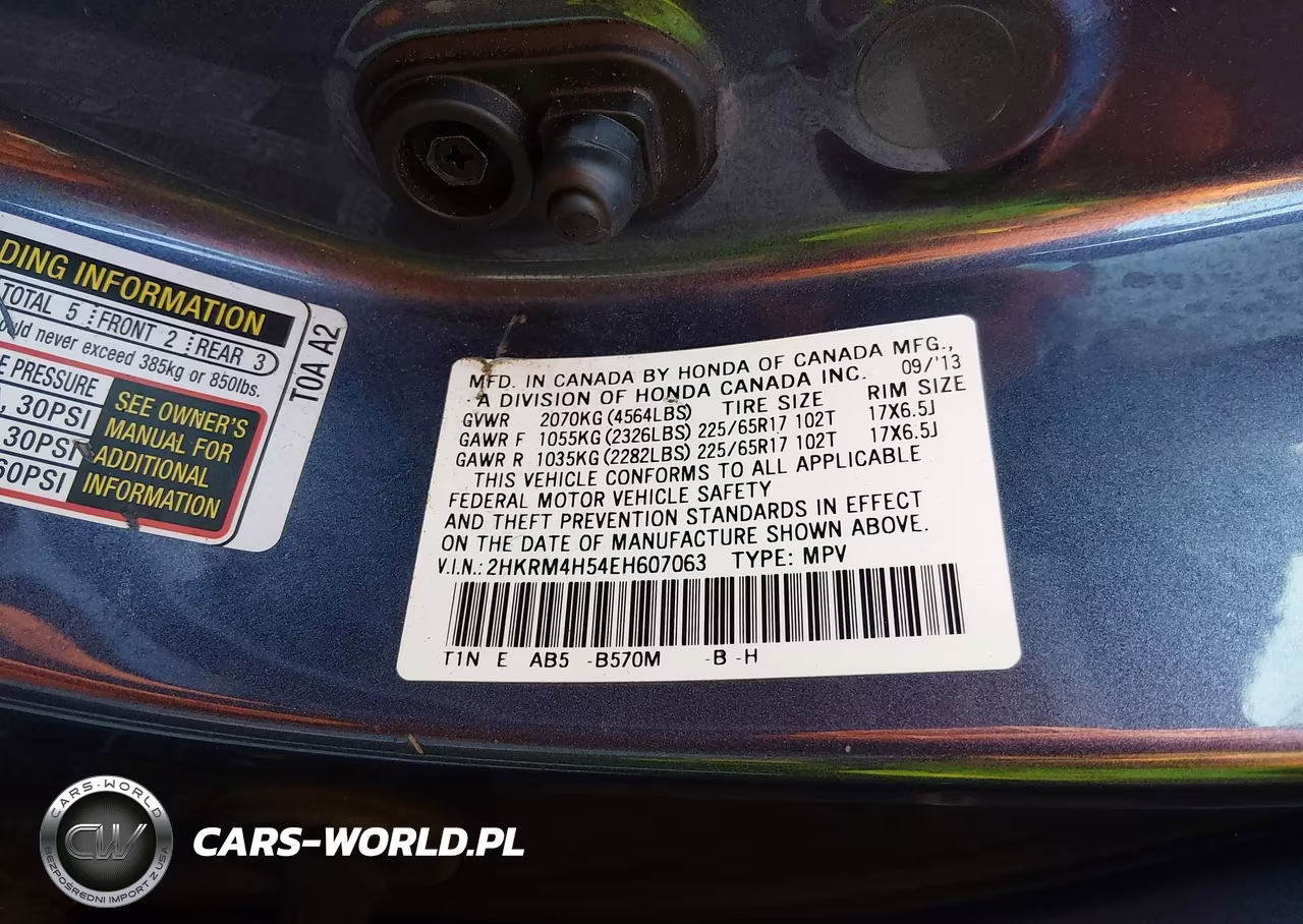 2014 Honda Cr-V Ex VIN:2HKRM4H54EH607063 - 9