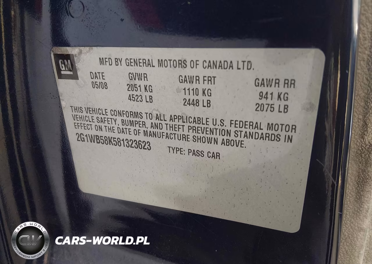 2008 Chevrolet Impala VIN:2G1WB58K581323623 - 9