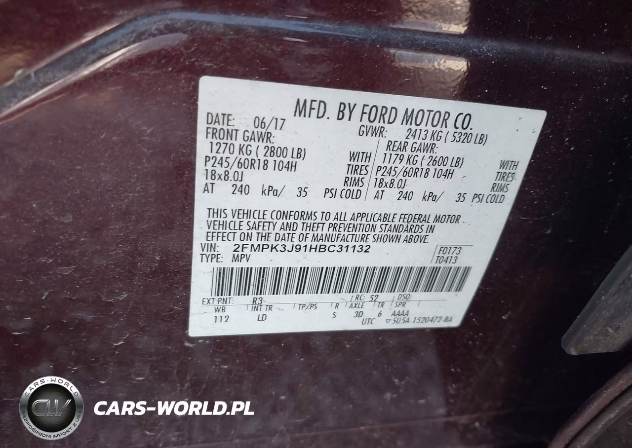 2017 Ford Edge Sel VIN:2FMPK3J91HBC31132 - 9