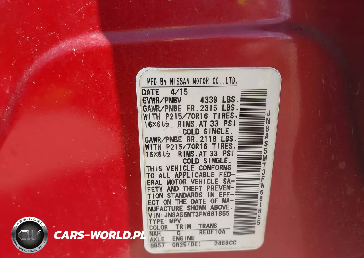 2015 Nissan Rogue Select S VIN:JN8AS5MT3FW661855 - 9