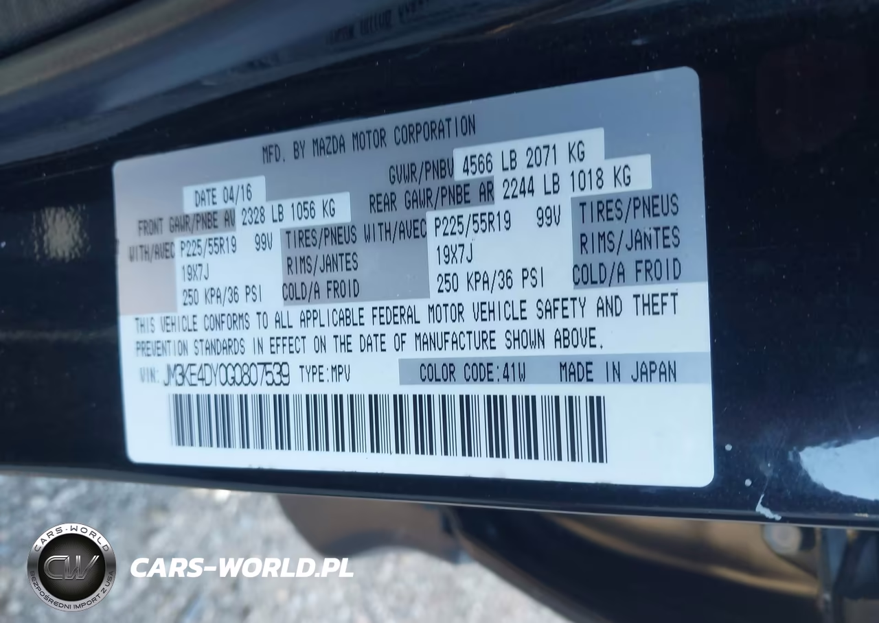 2016 Mazda Cx-5 Grand Touring VIN:JM3KE4DY0G0807539 - 9