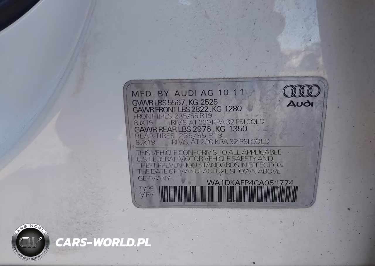 2012 Audi Q5 3.2 Premium Plus VIN:WA1DKAFP4CA051774 - 9