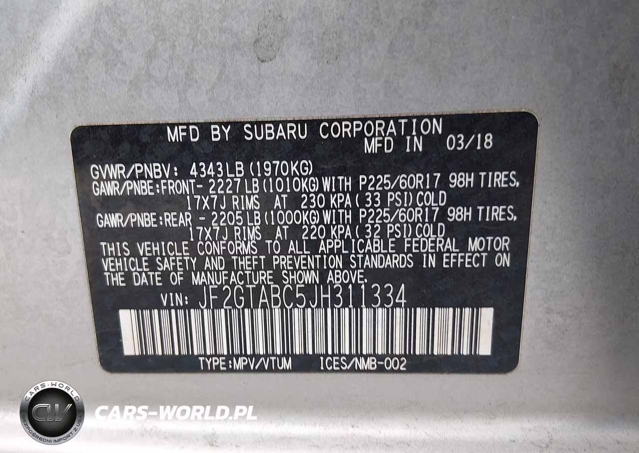 2018 Subaru Crosstrek 2.0I Premium VIN:JF2GTABC5JH311334 - 9