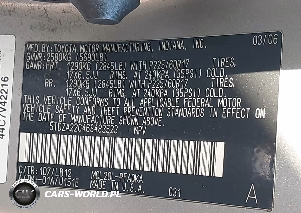 2006 Toyota Sienna Xle Limited VIN:5TDZA22C46S483523 - 9