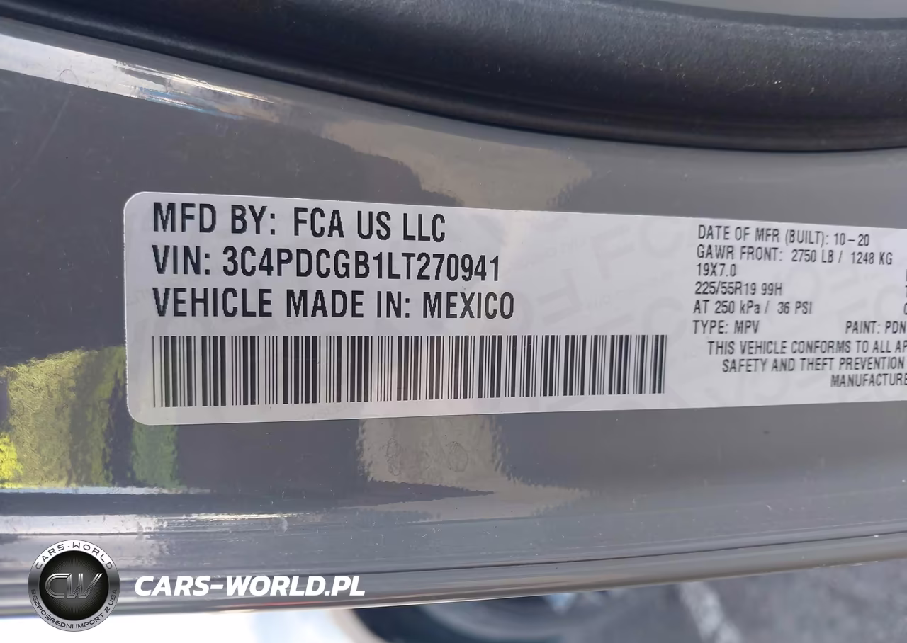 2020 Dodge Journey Crossroad VIN:3C4PDCGB1LT270941 - 9