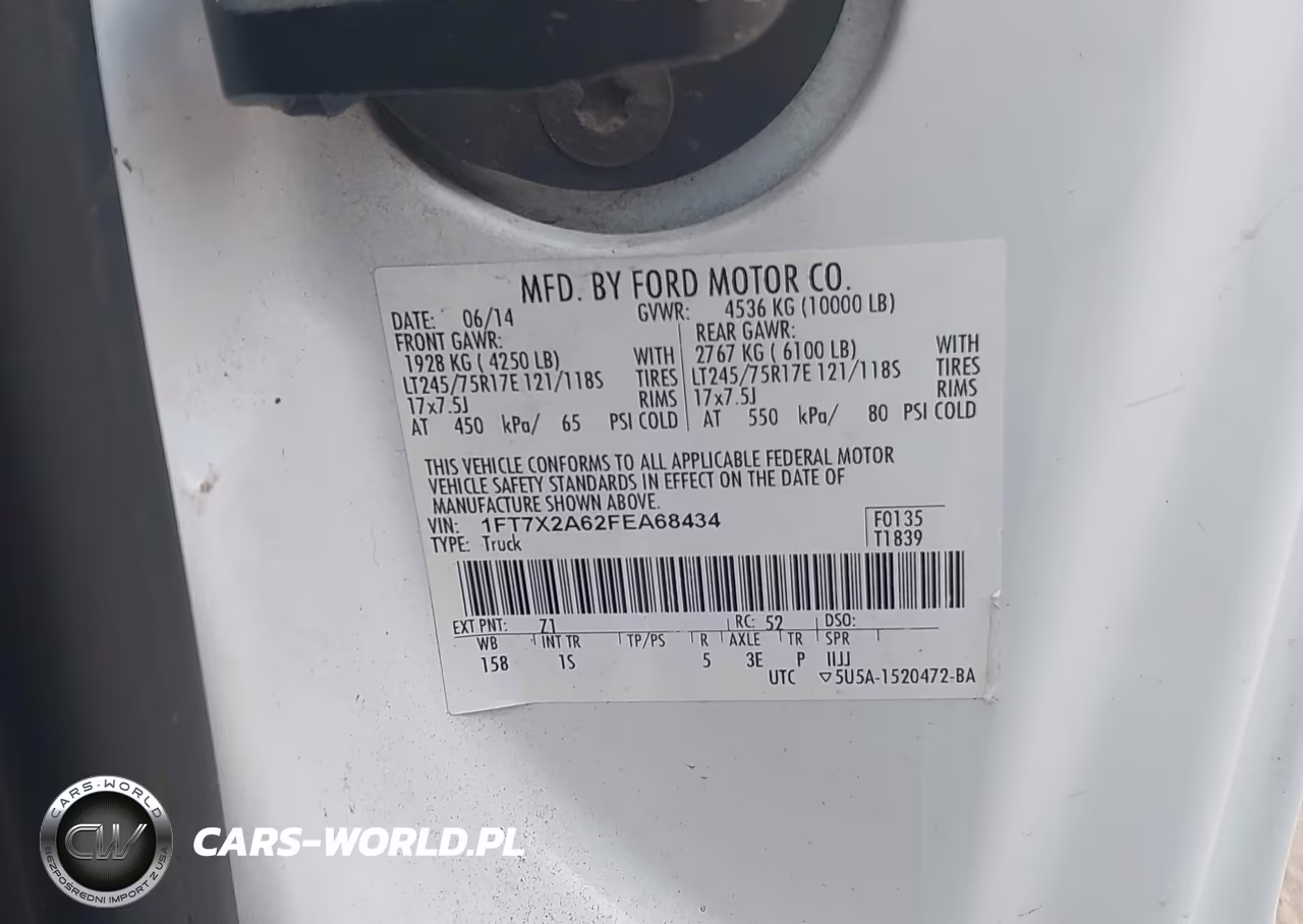2015 Ford F-250 Xl VIN:1FT7X2A62FEA68434 - 9