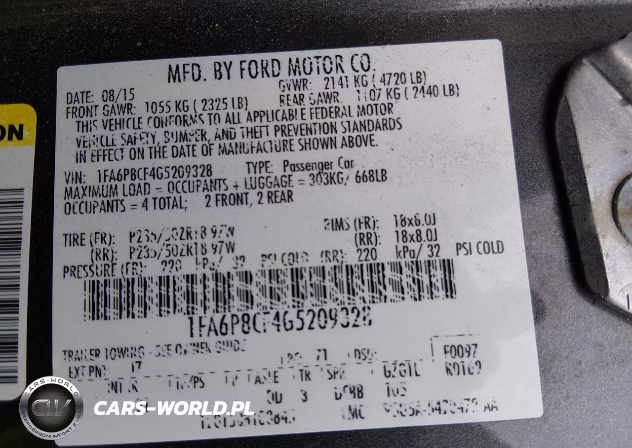 2016 Ford Mustang Gt VIN:1FA6P8CF4G5209328 - 9