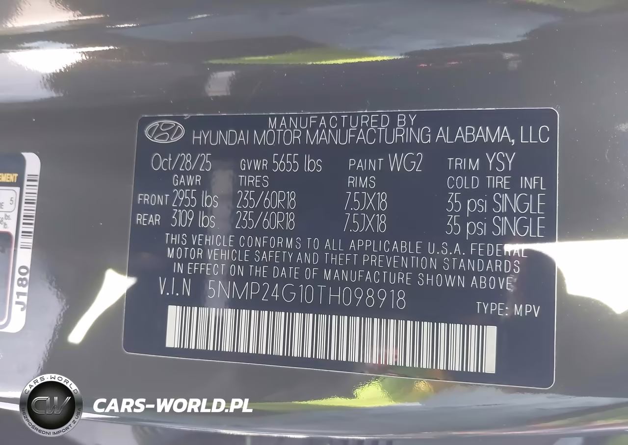 2026 Hyundai Santa Fe Hybrid Sel VIN:5NMP24G10TH098918 - 9