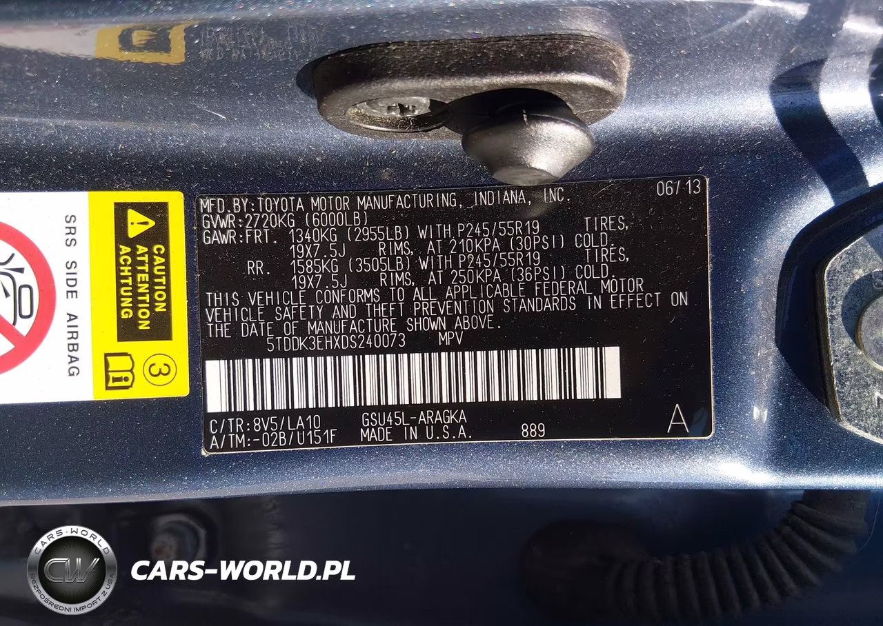 2013 Toyota Highlander Limited V6 VIN:5TDDK3EHXDS240073 - 9