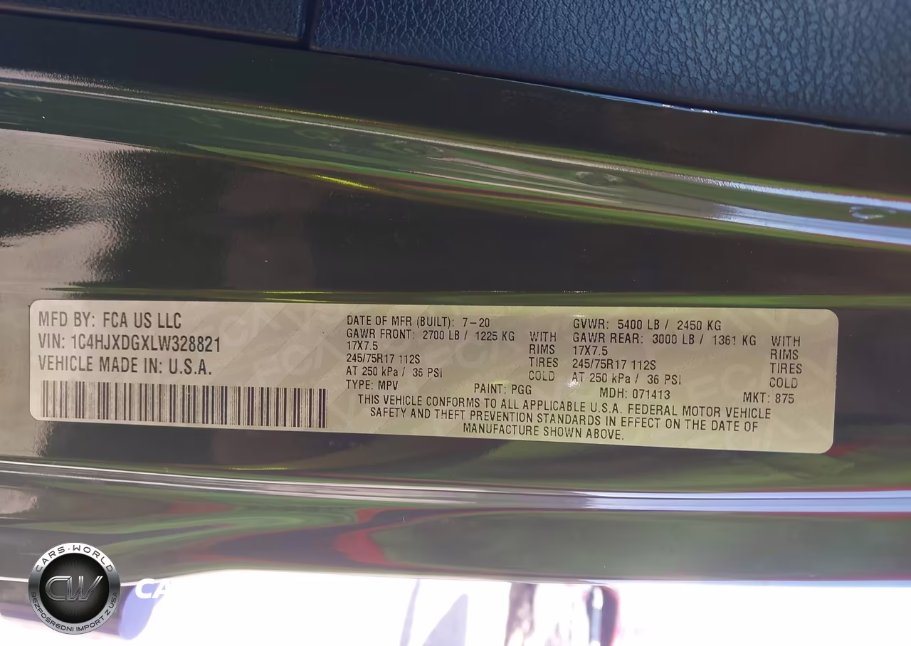 2020 Jeep Wrangler Unlimited Sport VIN:1C4HJXDGXLW328821 - 9