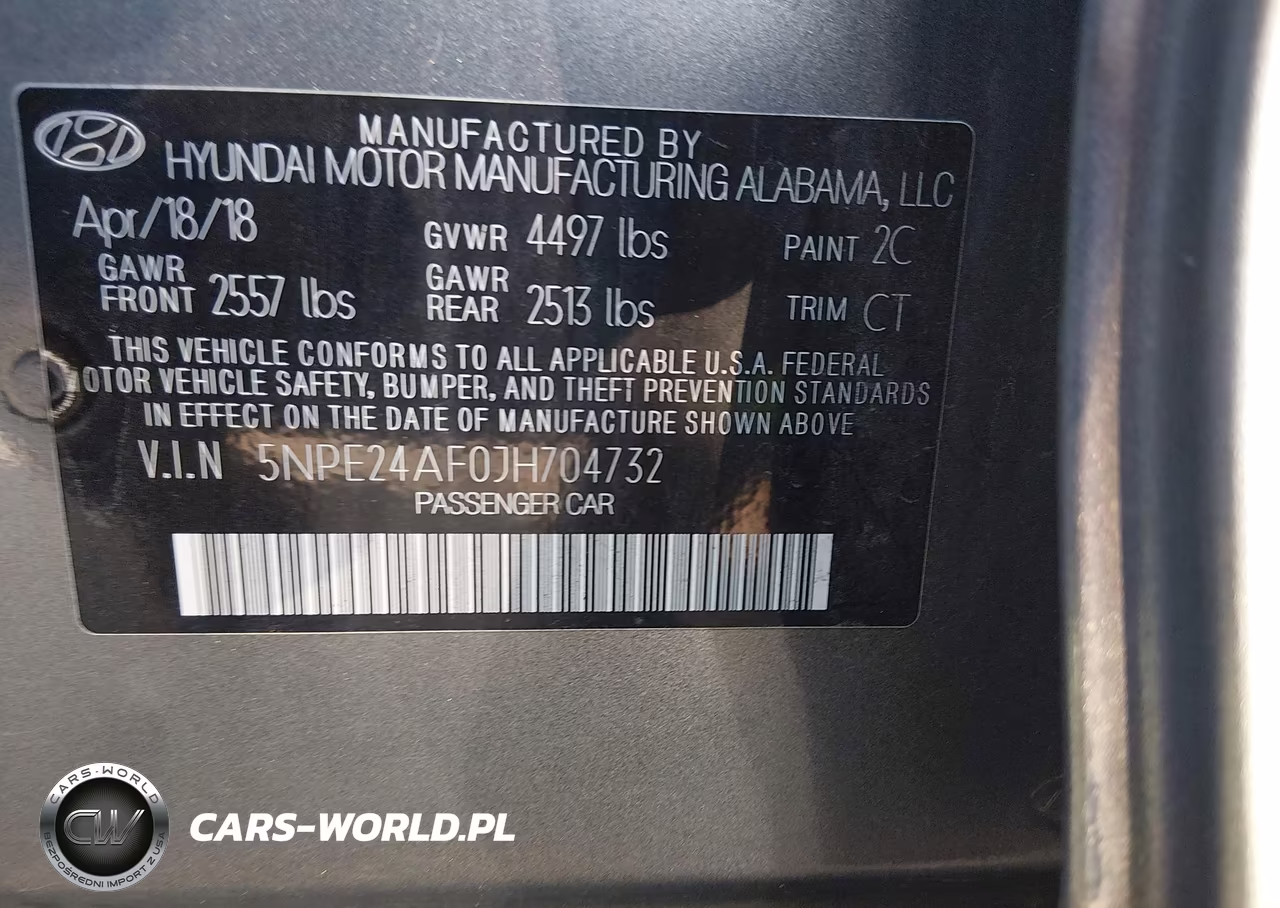 2018 Hyundai Sonata Se VIN:5NPE24AF0JH704732 - 9