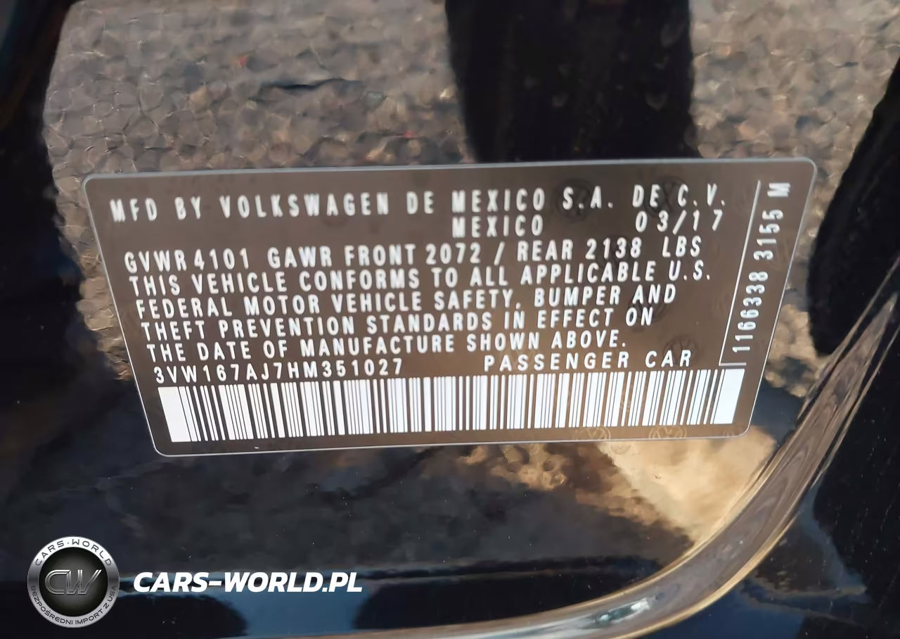 2017 Volkswagen Jetta 1.4T S VIN:3VW167AJ7HM351027 - 9