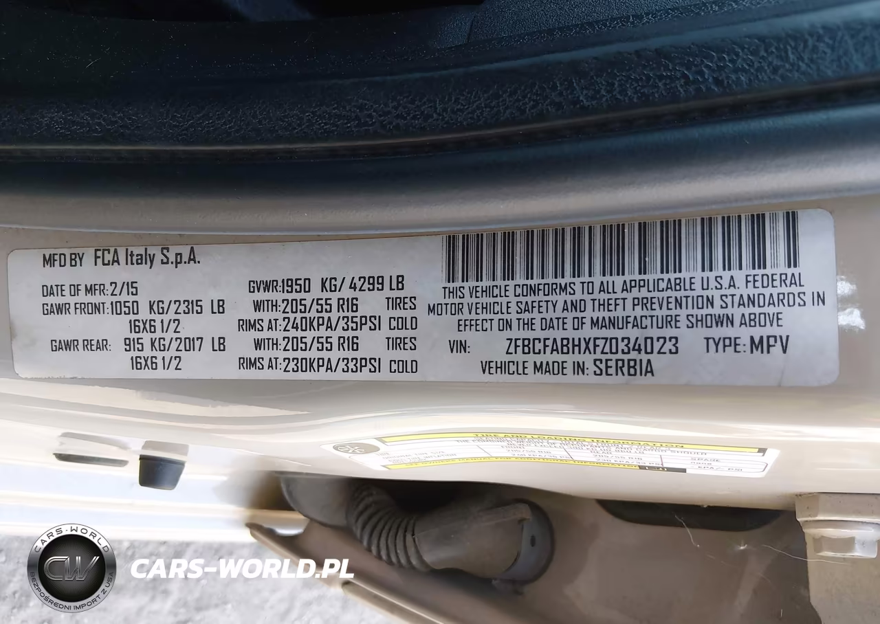 2015 Fiat 500L Easy VIN:ZFBCFABHXFZ034023 - 9