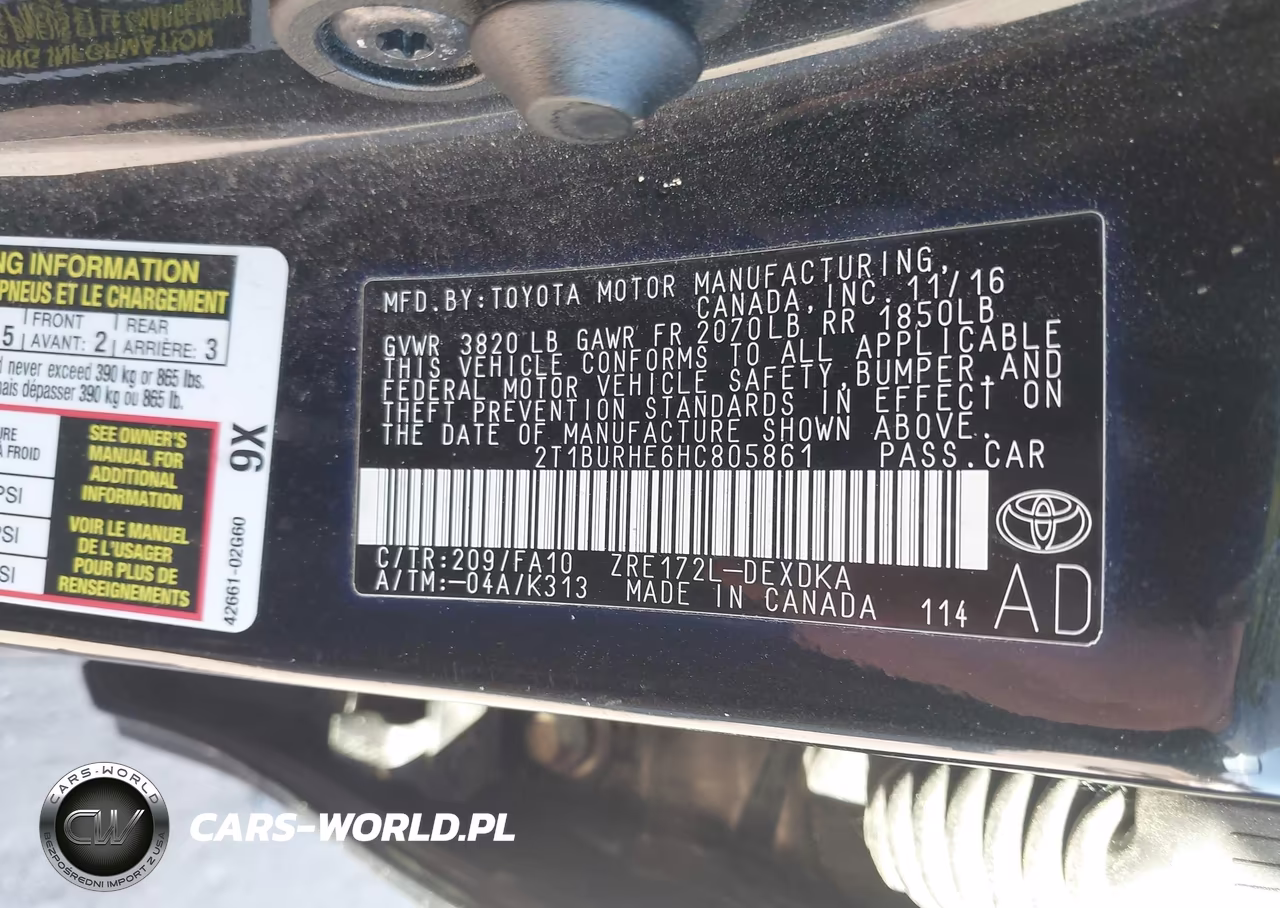 2017 Toyota Corolla L VIN:2T1BURHE6HC805861 - 9