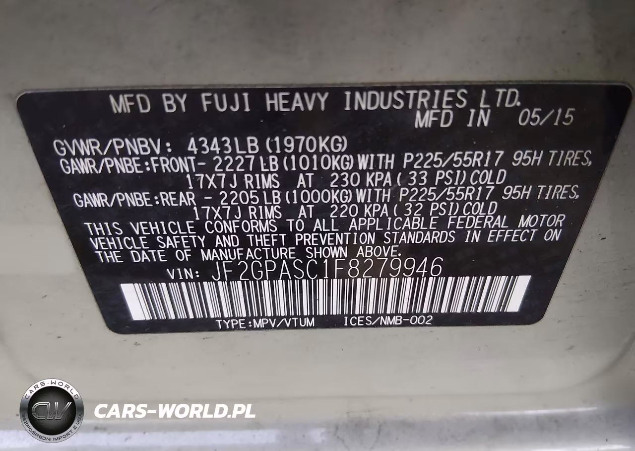 2015 Subaru Xv Crosstrek 2.0I Limited VIN:JF2GPASC1F8279946 - 9