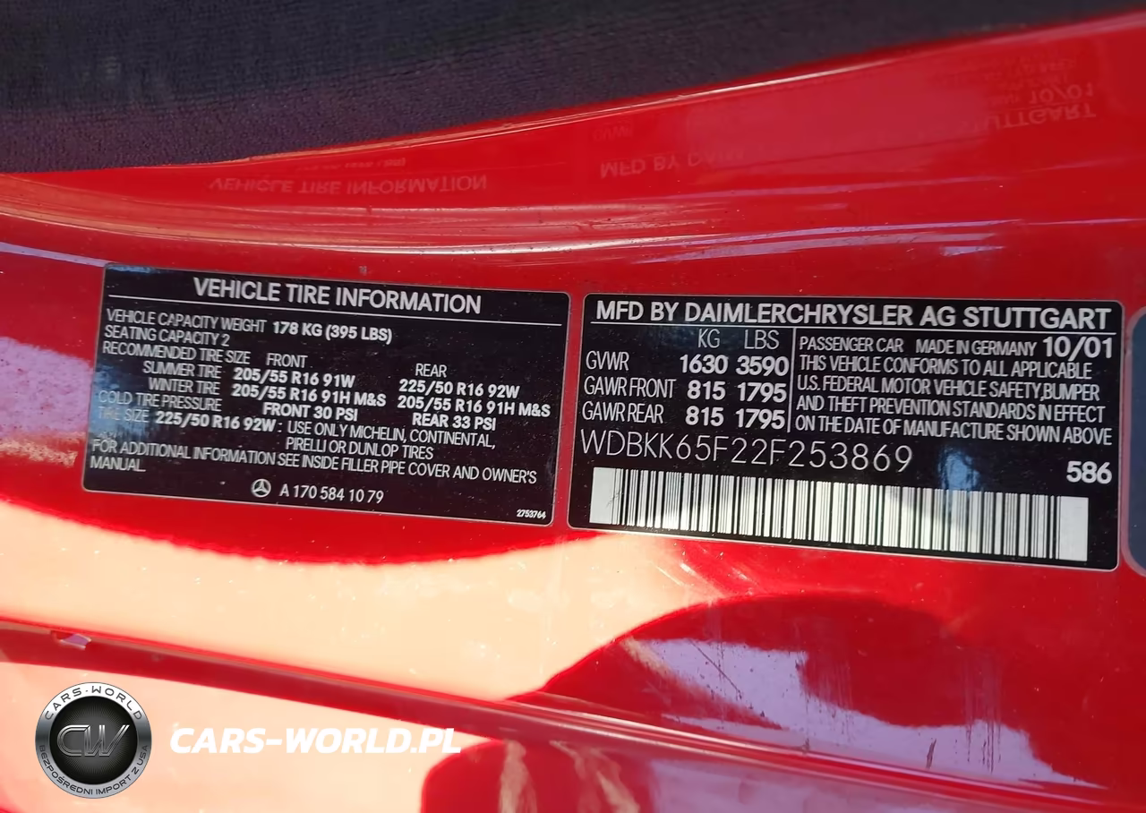 2002 Mercedes-Benz Slk 320 VIN:WDBKK65F22F253869 - 9
