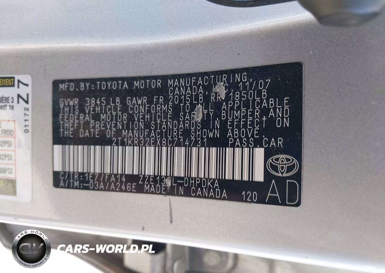 2008 Toyota Matrix VIN:2T1KR32EX8C714731 - 9