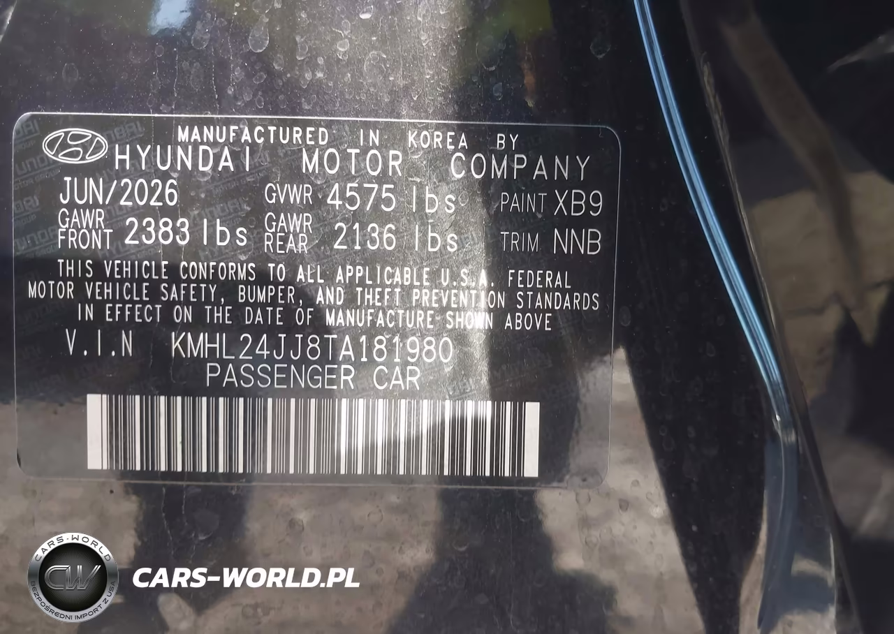 2026 Hyundai Sonata Hybrid Blue VIN:KMHL24JJ8TA181980 - 9