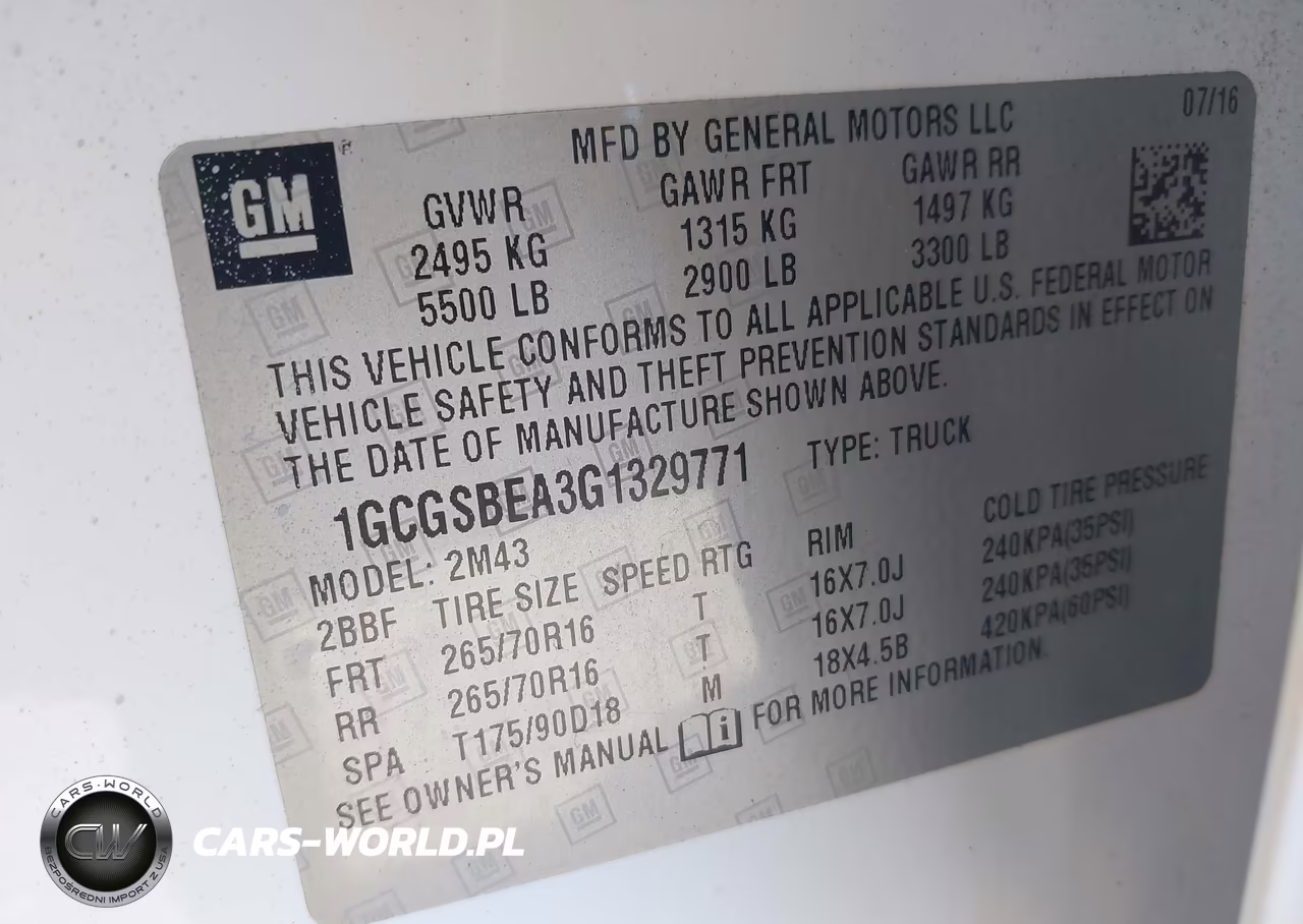 2016 Chevrolet Colorado Wt VIN:1GCGSBEA3G1329771 - 9