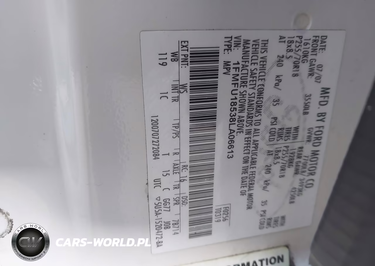 2008 Ford Expedition Eddie Bauer VIN:1FMFU18538LA06613 - 9