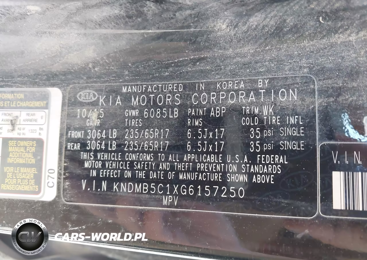 2016 Kia Sedona Lx VIN:KNDMB5C1XG6157250 - 9