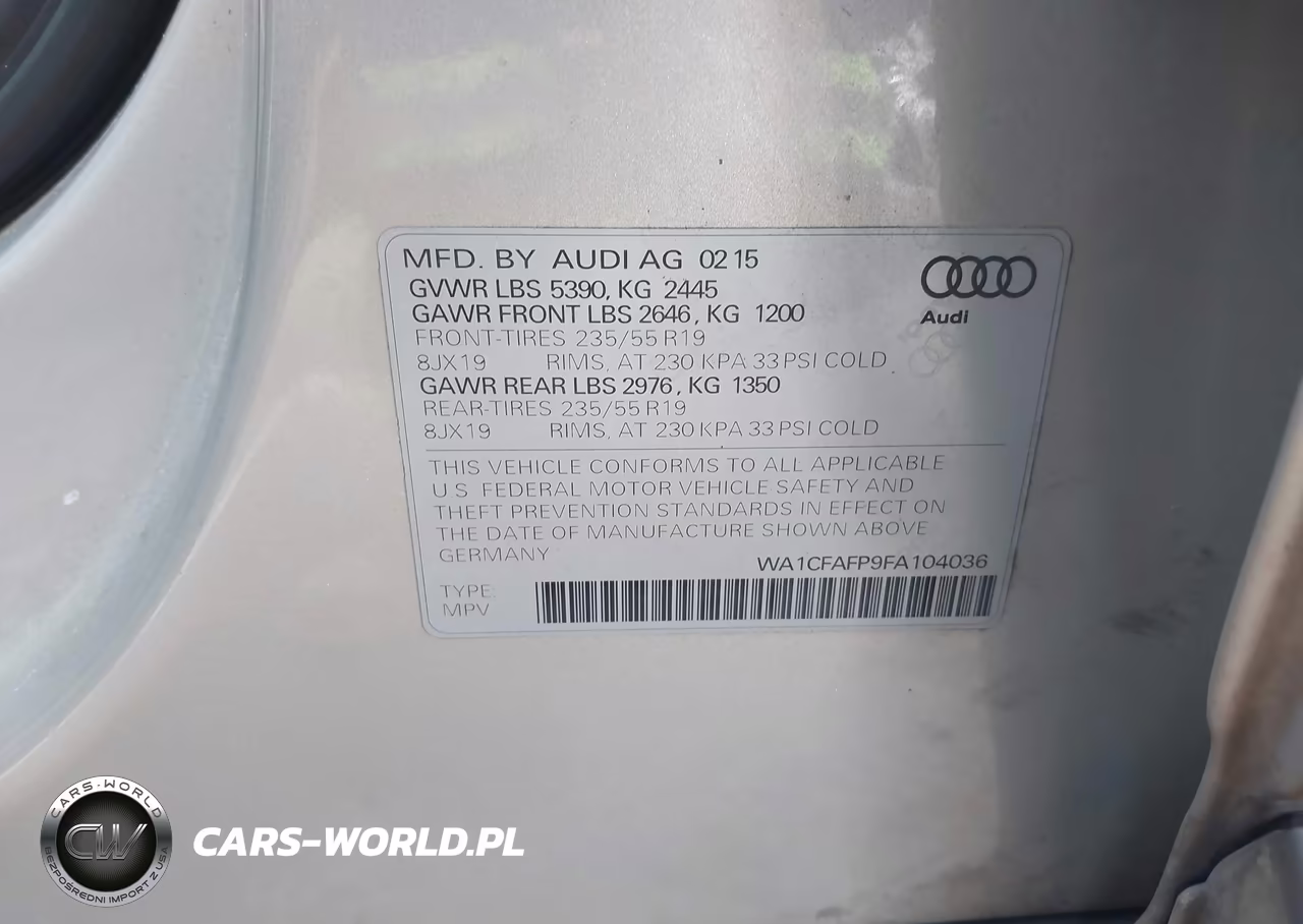 2015 Audi Q5 2.0T Premium VIN:WA1CFAFP9FA104036 - 9
