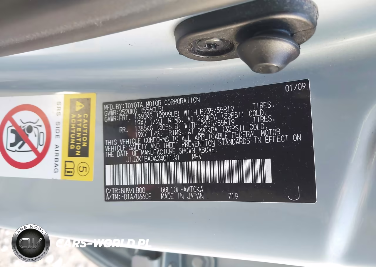 2010 Lexus Rx 350 VIN:JTJZK1BA0A2401130 - 9