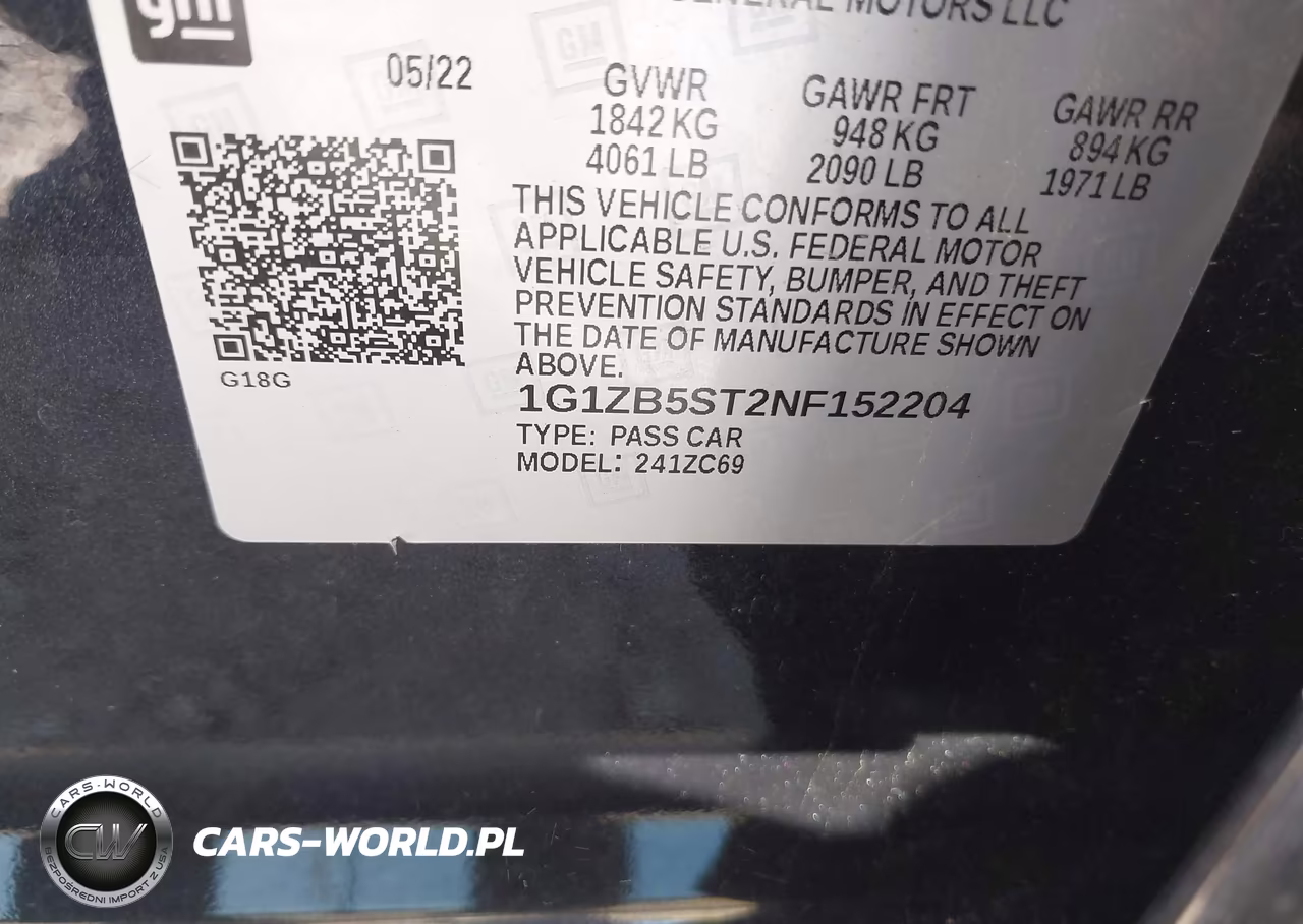 2022 Chevrolet Malibu Fwd Ls VIN:1G1ZB5ST2NF152204 - 9