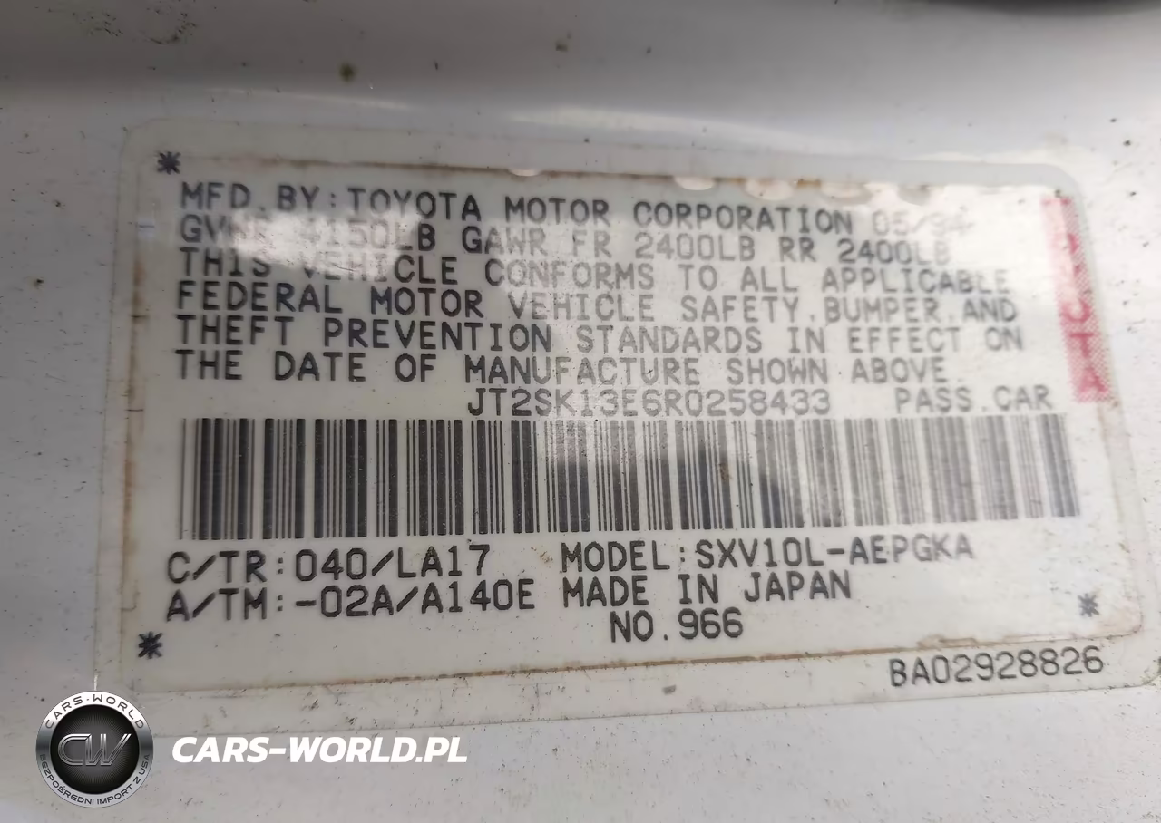 1994 Toyota Camry Xle VIN:JT2SK13E6R0258433 - 9