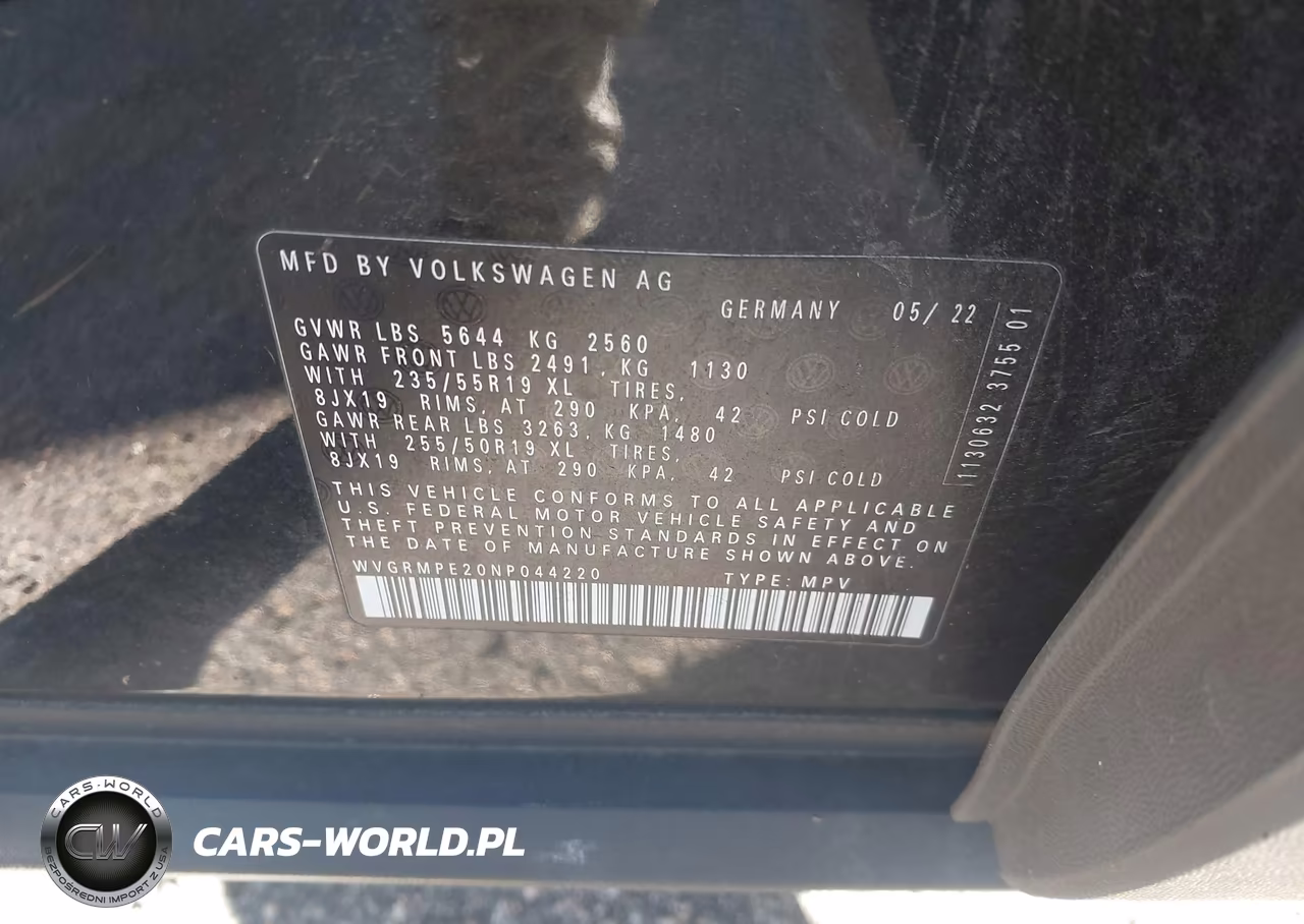 2022 Volkswagen Id.4 Pro VIN:WVGRMPE20NP044220 - 9