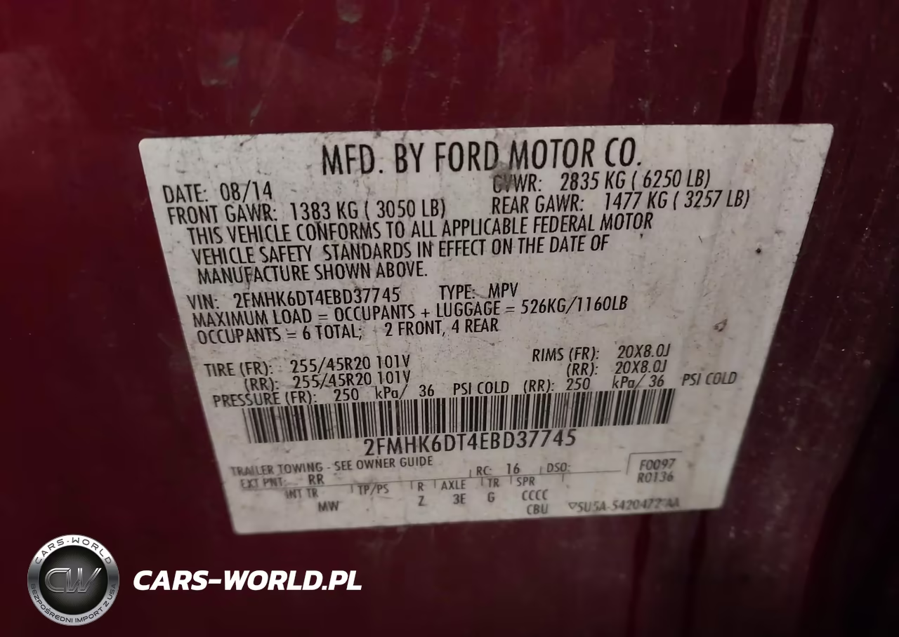 2014 Ford Flex Limited VIN:2FMHK6DT4EBD37745 - 9