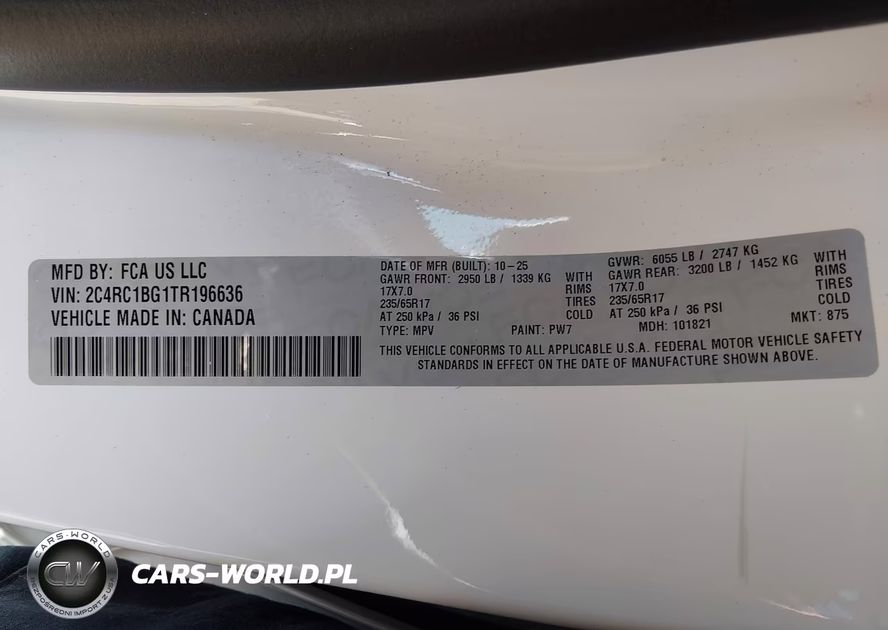 2026 Chrysler Pacifica Select VIN:2C4RC1BG1TR196636 - 9