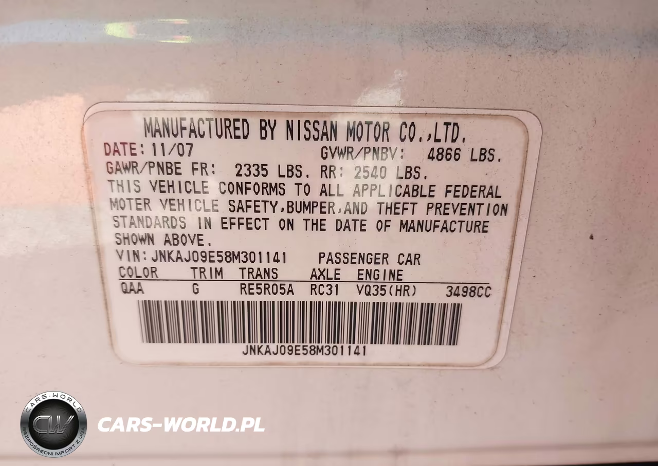 2008 Infiniti Ex35 Journey VIN:JNKAJ09E58M301141 - 9