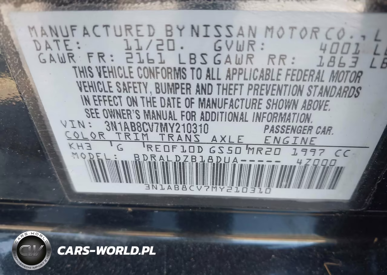 2021 Nissan Sentra Sv Xtronic Cvt VIN:3N1AB8CV7MY210310 - 9