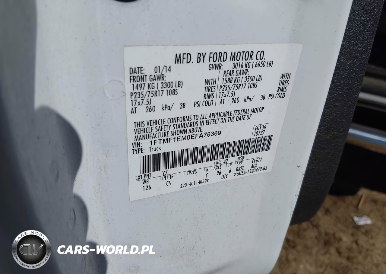 2014 Ford F-150 Xl VIN:1FTMF1EM0EFA76369 - 9