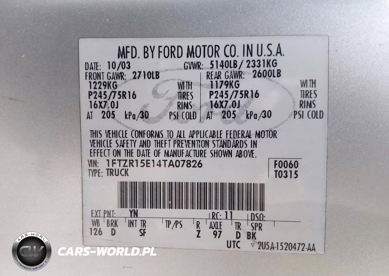 2004 Ford Ranger Xlt VIN:1FTZR15E14TA07826 - 9