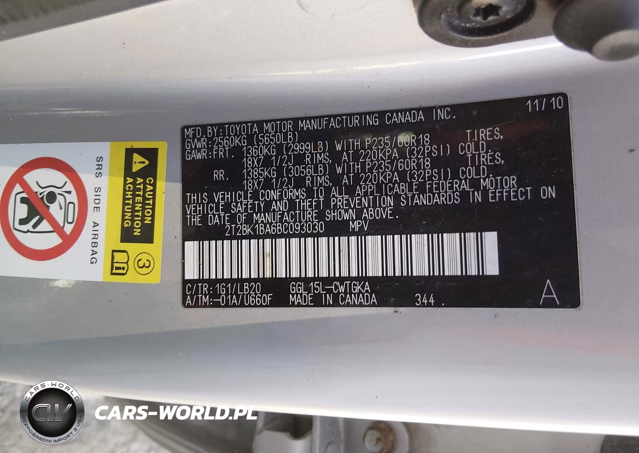 2011 Lexus Rx 350 VIN:2T2BK1BA6BC093030 - 9