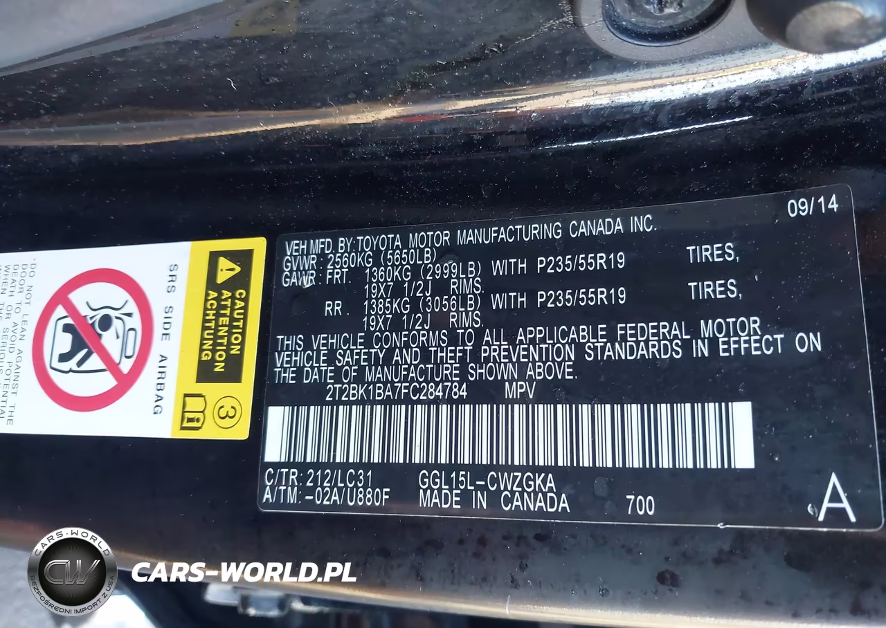 2015 Lexus Rx 350 F Sport VIN:2T2BK1BA7FC284784 - 9
