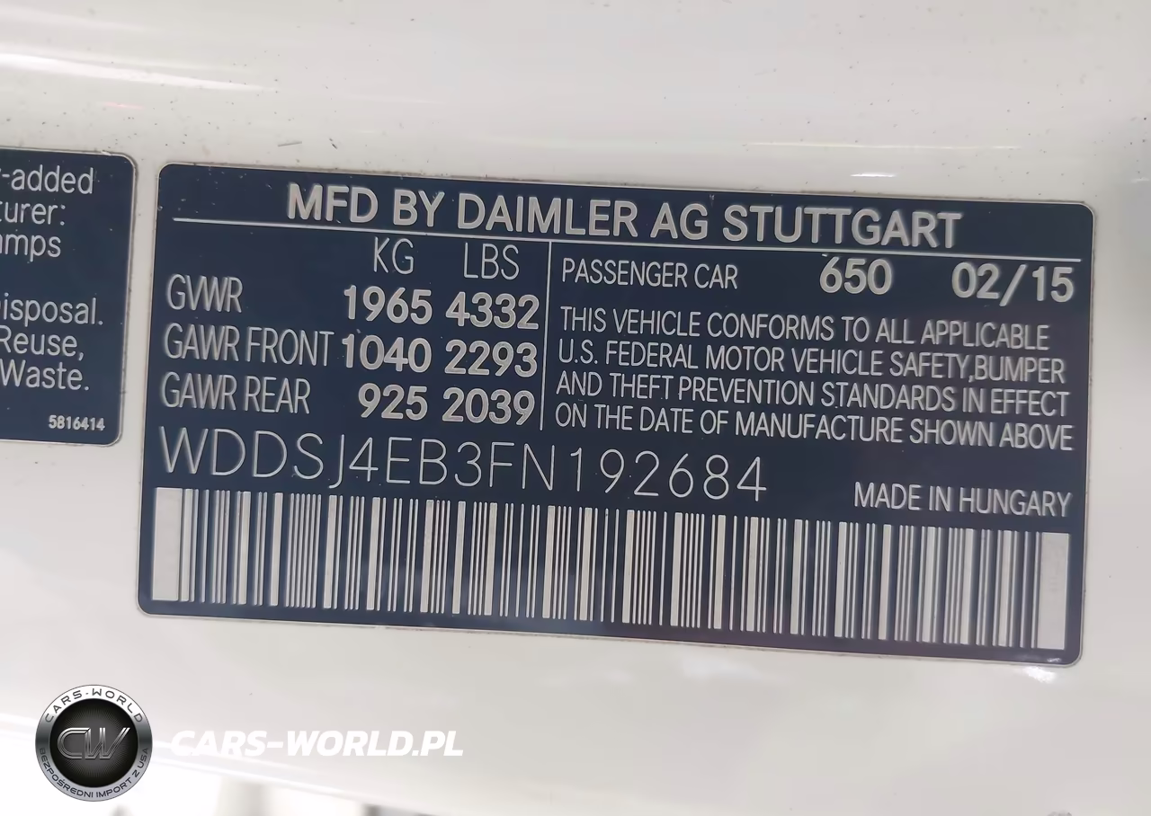 2015 Mercedes-Benz Cla 250 VIN:WDDSJ4EB3FN192684 - 9
