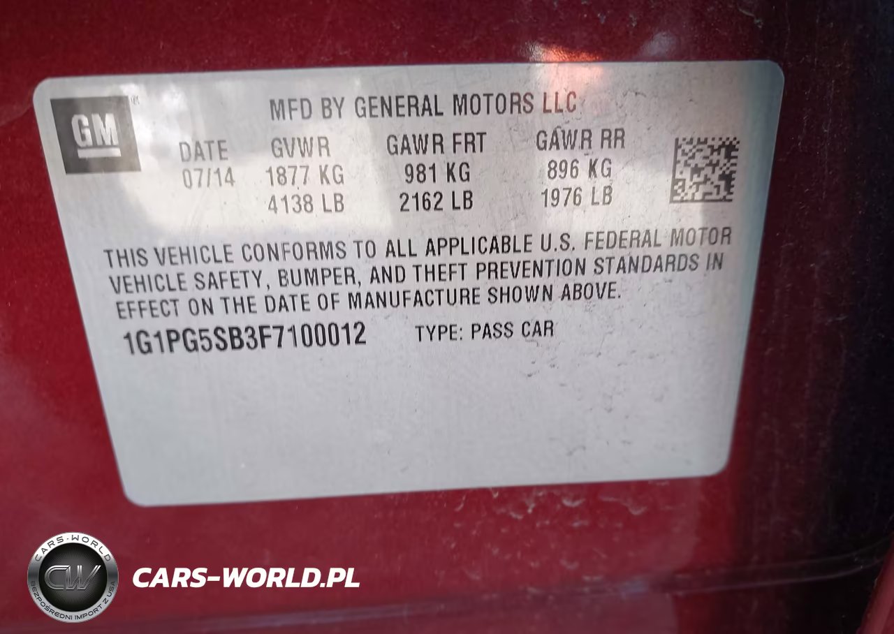 2015 Chevrolet Cruze Ltz VIN:1G1PG5SB3F7100012 - 9